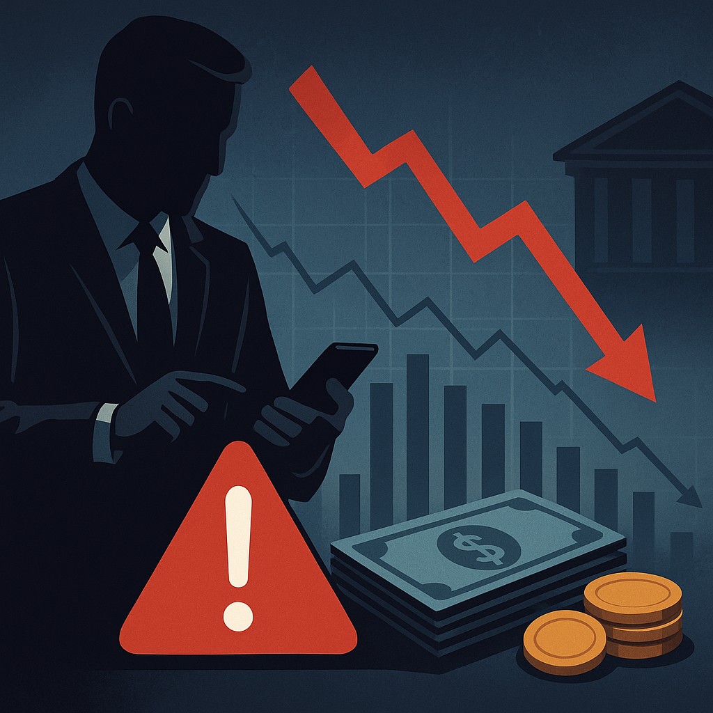 Ein Anleger prüft ein unseriöses Investmentangebot